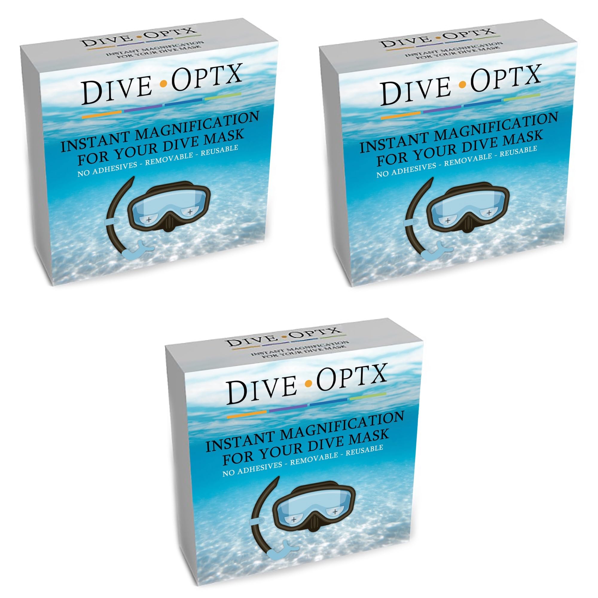 Lentes bifocales adhesivas +2.00 Calabria para máscara de buceo, ideal para fotografía submarina