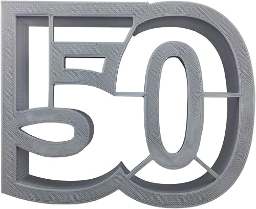 Cortador de galletas número 50 de 3.75 pulgadas, hecho a mano en los Estados Unidos (los colores pueden variar) CookieCutterCom