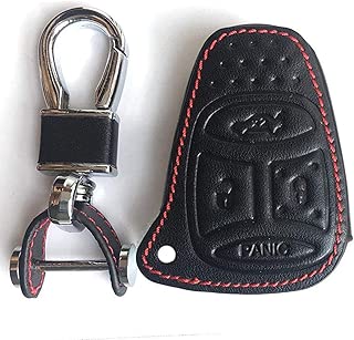 KAWIHEN Leather Key Fob Cover Protector for Chrysler 200 300 Aspen Pacifica PT Cruiser Sebring Dodge Avenger Charger Durango Magnum Jeep GC Commander Grand Cherokee Liberty OHT692713AA - coolthings.us