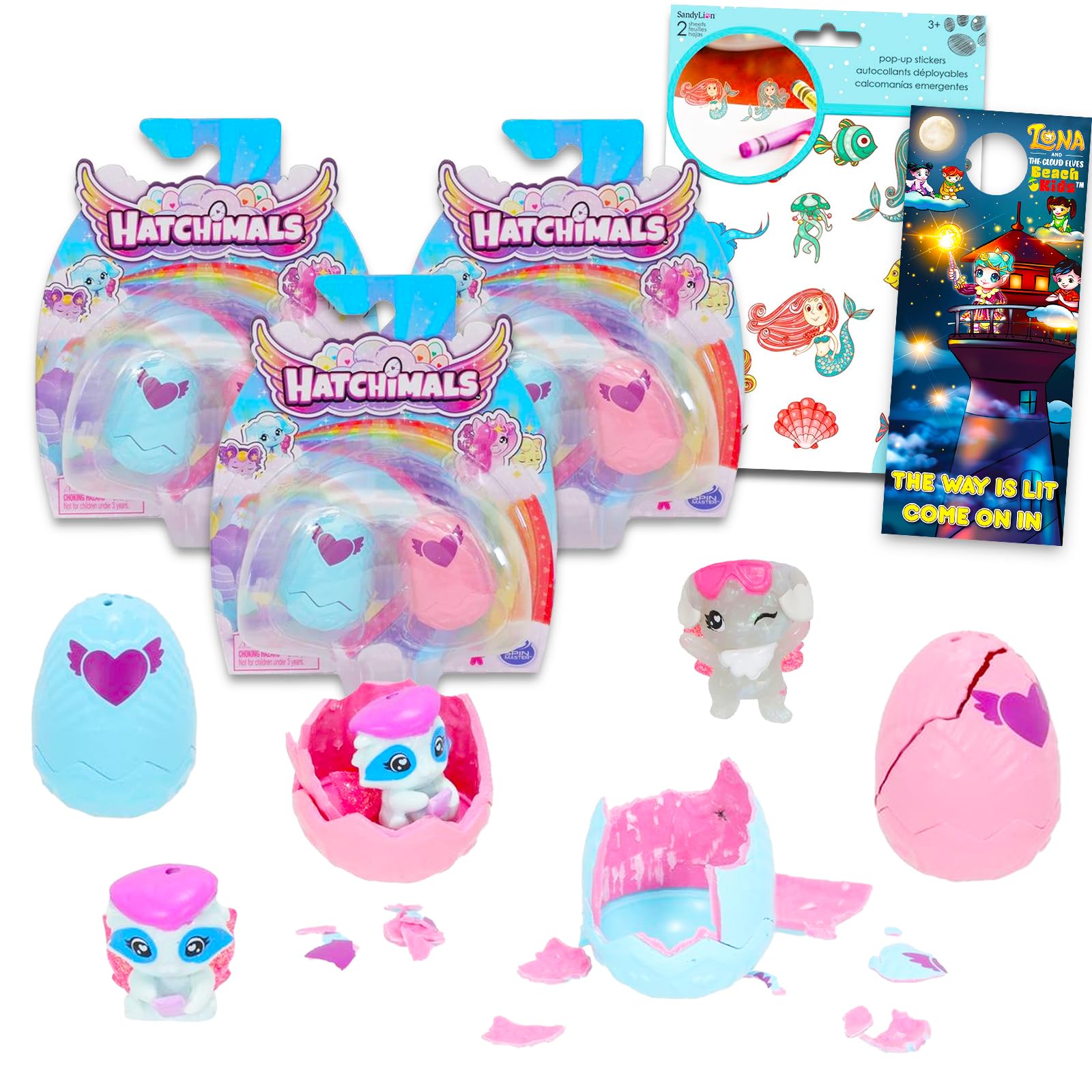 Hatchimals Blind Bags Set for Girls - 6 Pk Bundle Mystery Eggs, Stickers Eggs Mystery Characters Collectible