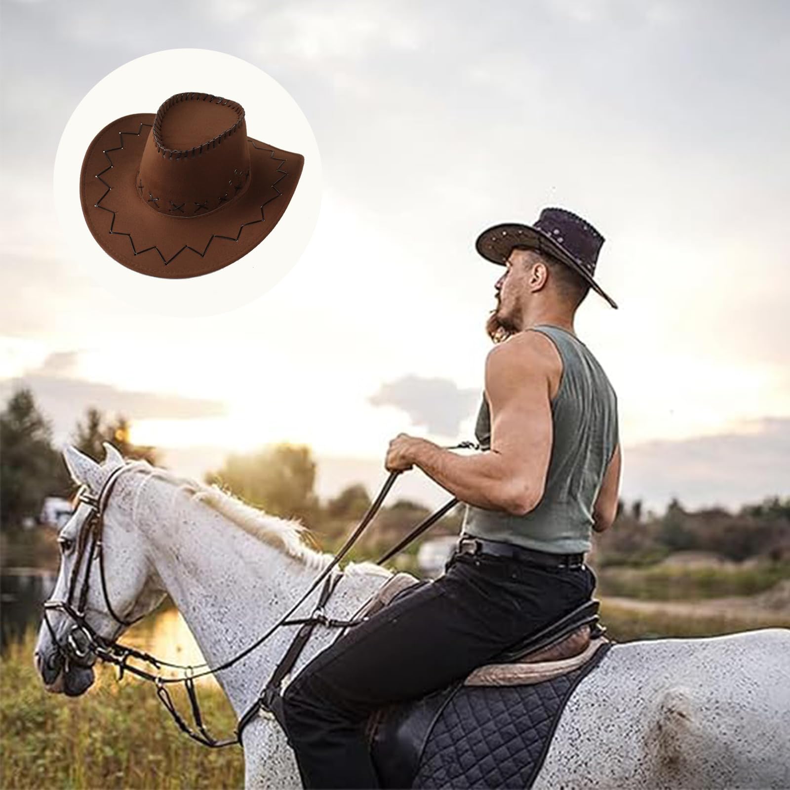 Cappello da Cowboy A Tesa Larga, Occidentale, Il Cappello da Cowboy