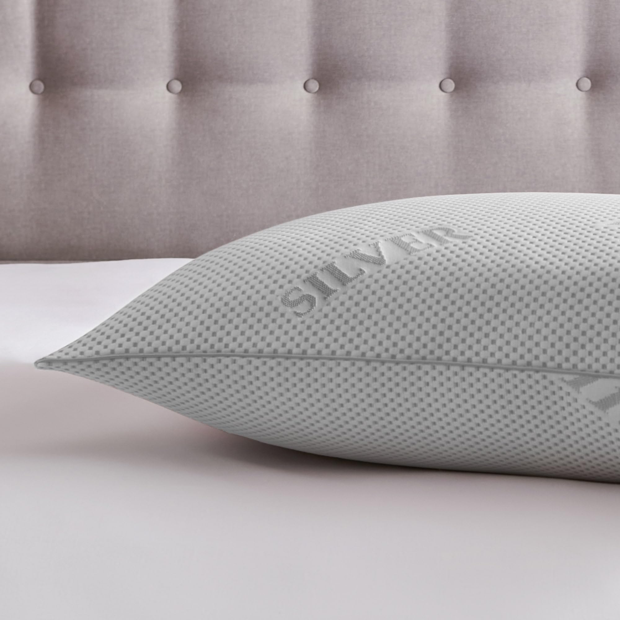 Silentnight Wellbeing Silver Infused Pillow - Naturally Anti-Bacterial for Long Lasting Freshness Kind to Skin Preventing Redness Breakouts and Irritation - Machine Washable - Pack of 1