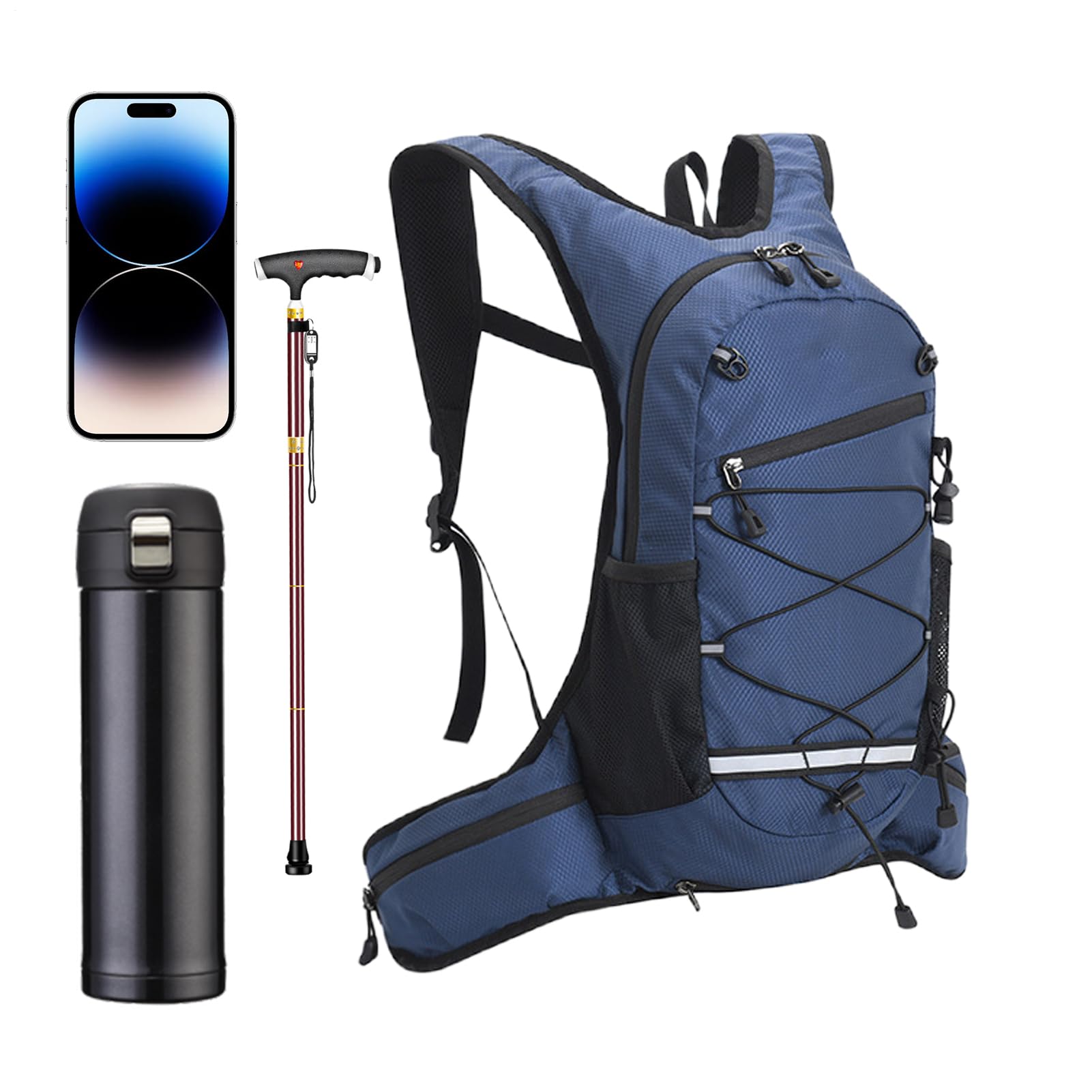 Wasserrucksack - Wandern Leichte flüssige Tasche, Einstellbare Lauftasche, Fahrradtagesbeutel mit Atmungsaktiver Riemenlehne Und Langlebige Polyester-Konstruktion | Outdoor-Abenteuerausrüstung für
