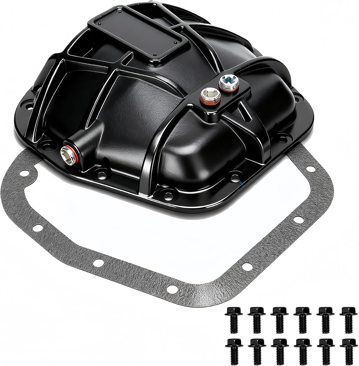 697-734 Cubierta del diferencial trasero de 9.75" con junta y 12 tornillos compatible con Ford F150 E150 Expedition Transit-150 Lincoln Mark LT, Navigator | Engranaje de anillo de 9.75"