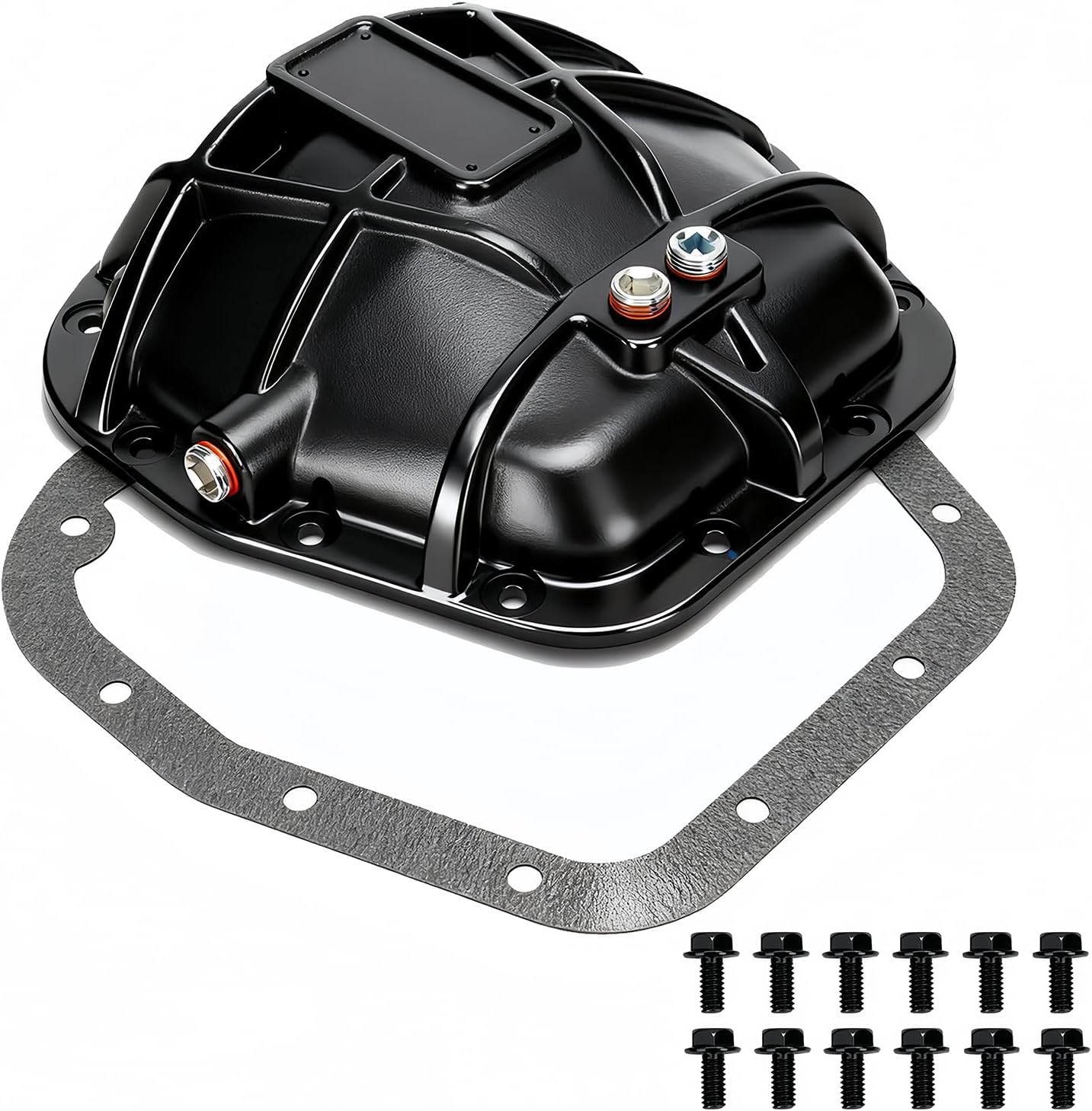 697-734 Rear Differential Cover with Gasket and 12*Screw Compatible with Ford F150 E150 Expedition Transit-150 Lincoln Blackwood Mark LT Navigator | 9.75In Differential Cover