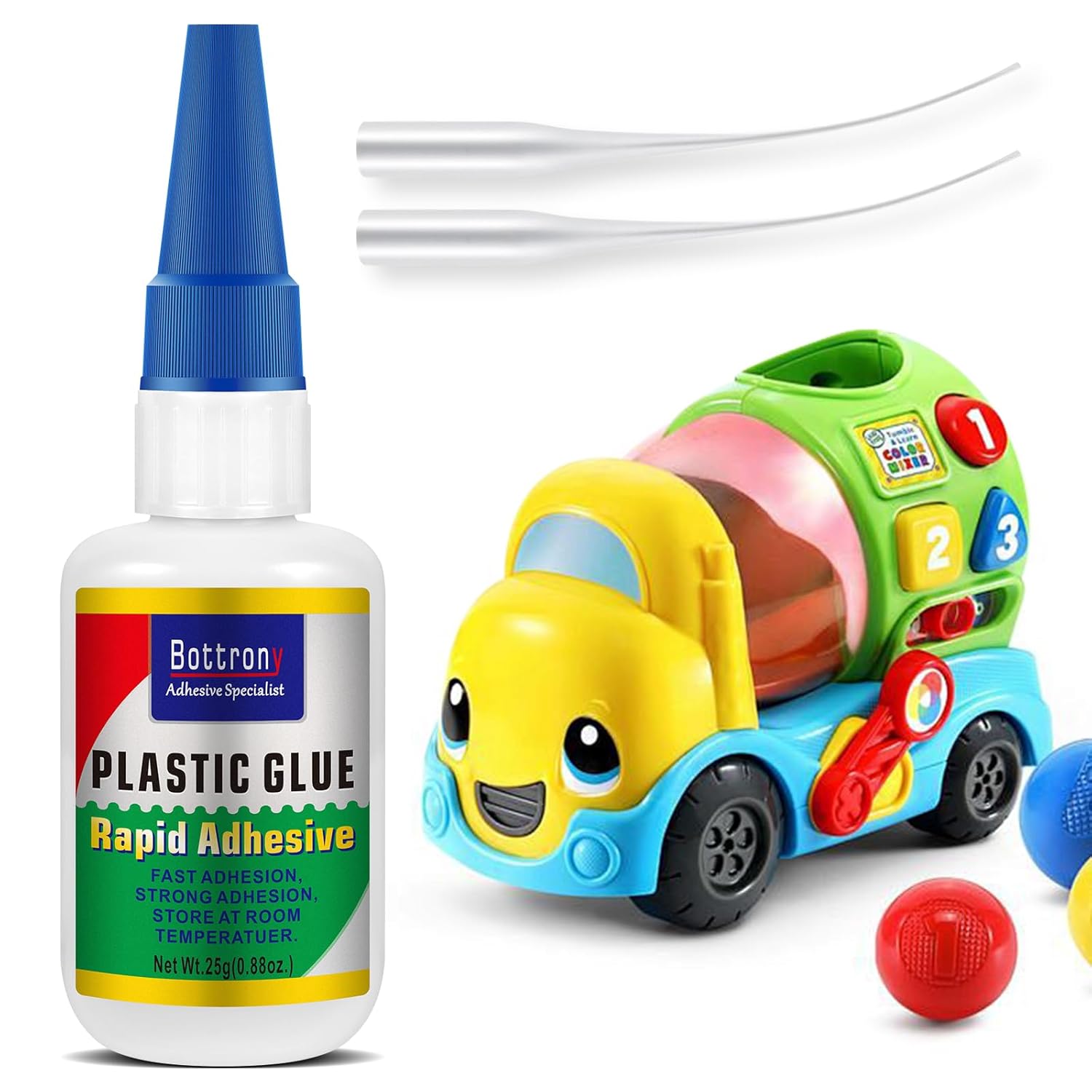 Super Glue for Plastic, Heavy Duty Plastic Glue Model Kit for Legos and Miniature, Strongest Adhesive Bonder for PLA, 3D Print, Car, ABS, PVC, Acrylic, Craft