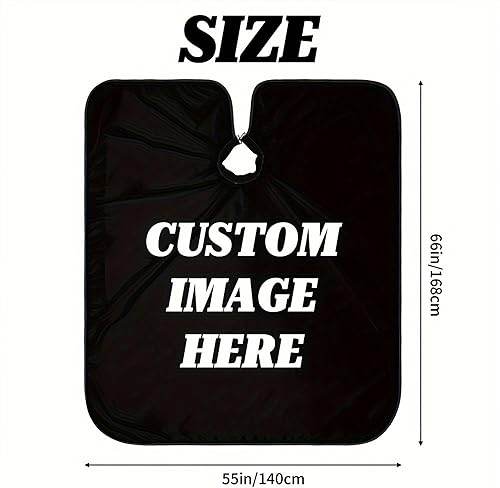 Miniatura 5 de Capa de peluquero personalizada, capas impermeables personalizadas para corte de pelo de salón con cierre a presión ajustable, Blanco