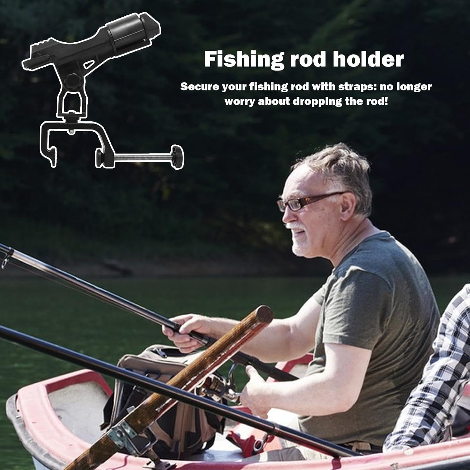 ボート用釣りロッドホルダー、釣りボート用釣りロッドホルダー、ボート用スイベル釣りロッドホルダー、カヤックロッドホルダー - ボート用
