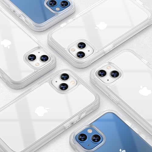 Miniatura 133 de Diaclara - Funda diseñada para iPhone 15 Plus de 6.7 pulgadas, funda transparente de cuerpo completo con protector de pantalla, funda resistente
