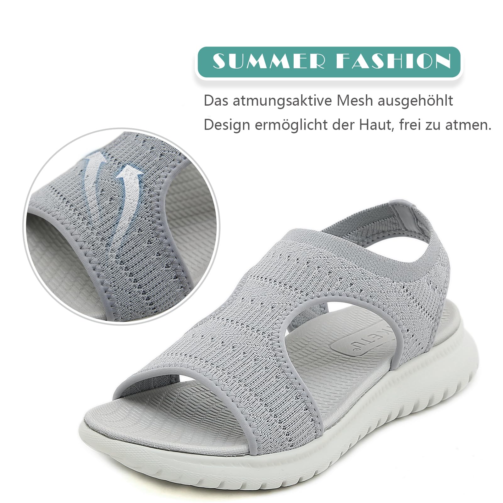 Sandales Femme Été Confortable Orthopédique Chaussures, 35-42 EU