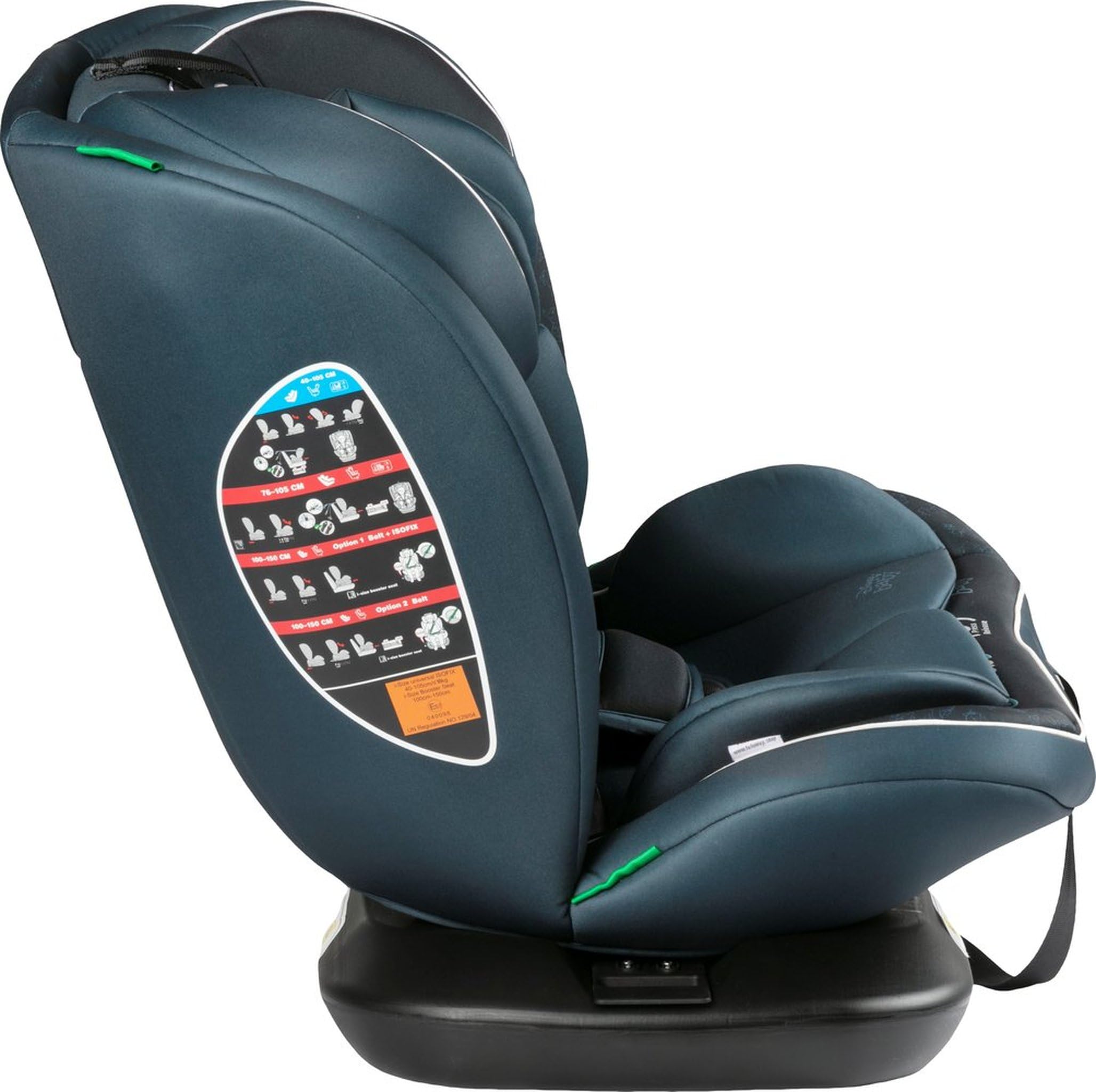 Siège auto I-Size 40-150 cm, siège auto pour enfant pivotant à 360°, avec crochets Isofix, groupe 0-1-2-3, environ 0-12 ans (0-36 kg), réglable en hauteur, inclinable (Chiots)