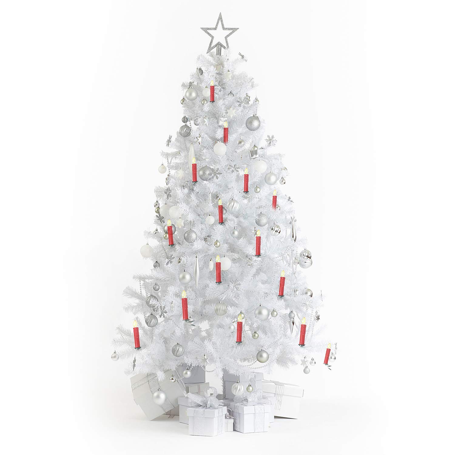 2 Set Filo di Luci LED, con Clip, Luce a Candela, Decorazione per Albero di Natale Holloween Festa, Red [Classe di efficienza energetica A+++]