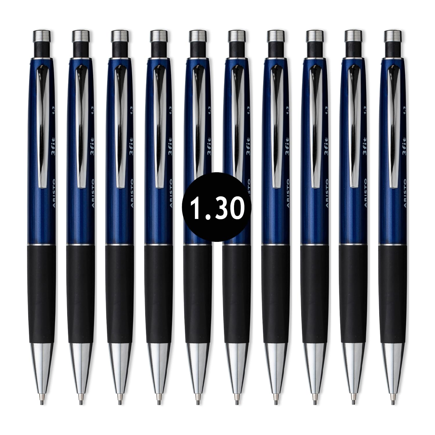 Aristo 3fit AR85313 Mechanical Pencils 1.3 mm Pack of 10 Blue/Black