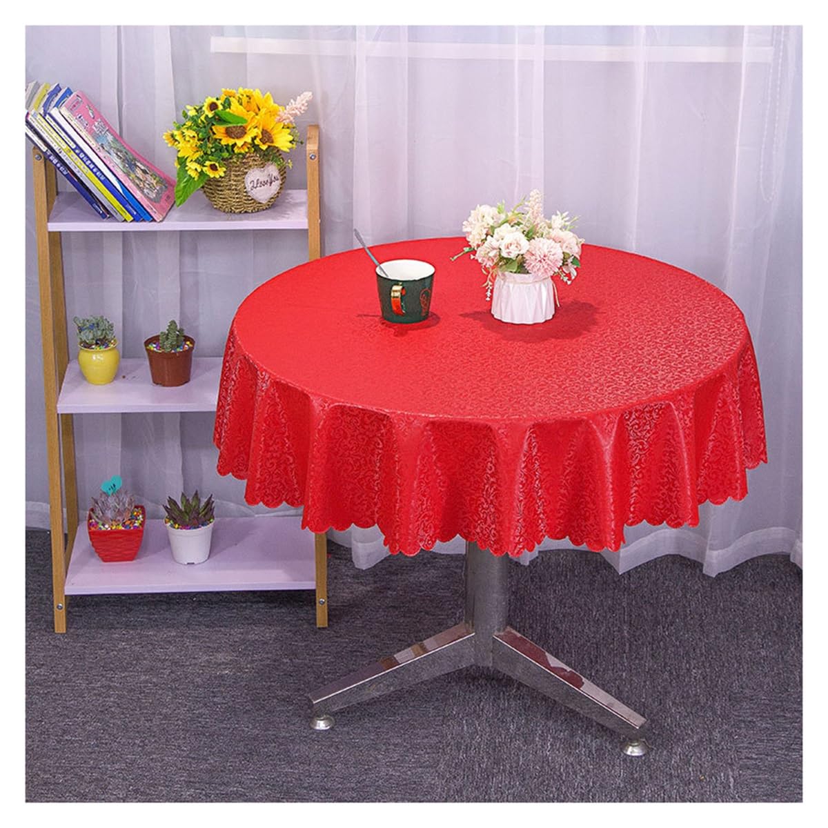 Nappe ronde en PU haute qualité pour une décoration soignée
