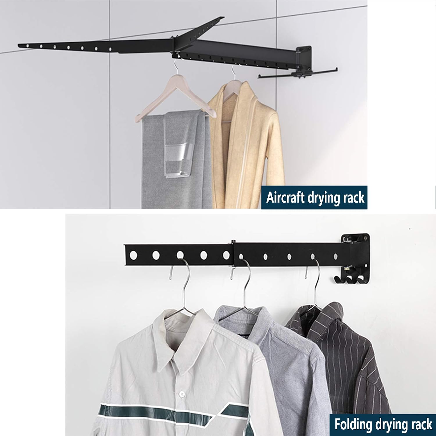 Dryer Indoor Drying Racks and Strong Foldable Waterproof Rust-Proof and Corrosion-Resistant Easy to Install and Does Not Take Up Space The Stainless Steel Mater
