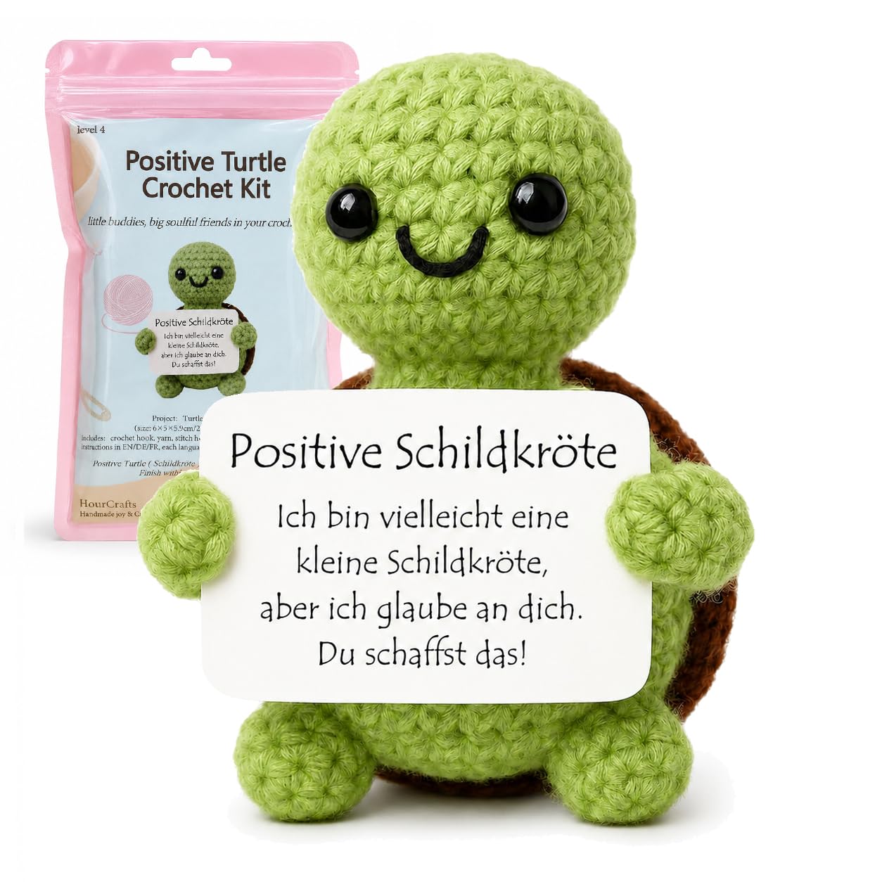 Knuffis Colourful Diy Crochet Set, Knitting Set, Yarn Accessories For Children And Adults, Crocheting (Turtle)