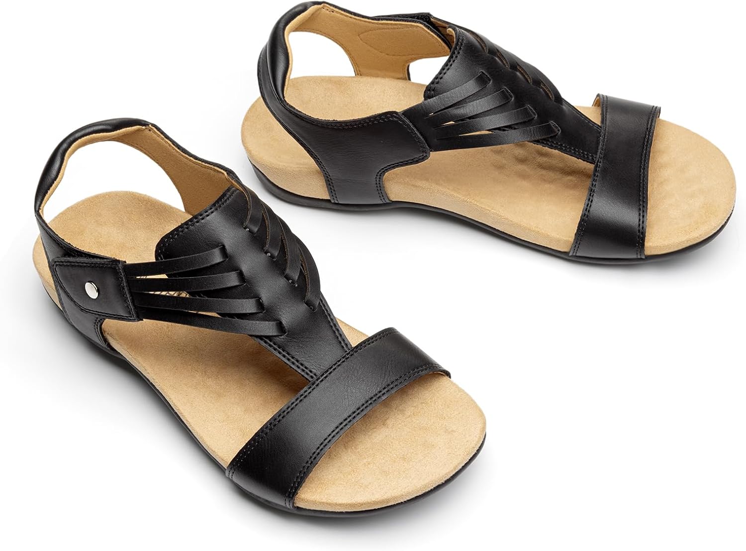 Rihero Women's Orthopedic Arch Support Sandals Orthotic Comfortable Casual Flat Sandals for Summer Beach Walking - Image 6