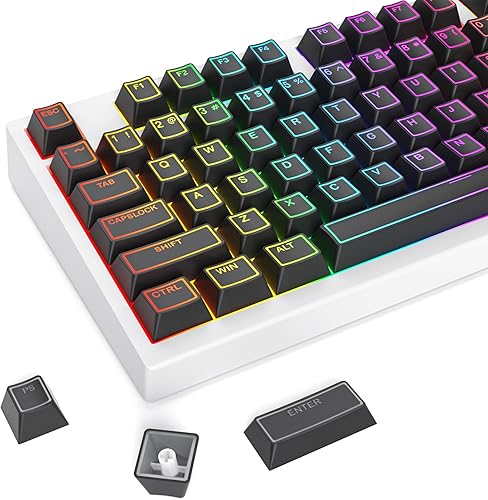 Miniatura 12 de Guffercty kred - Juego de 125 teclas de perfil XDA, PBT, retro, con cubierta de sublimación de tinte, diseño ANSI, para teclado mecánico Cherry Mx