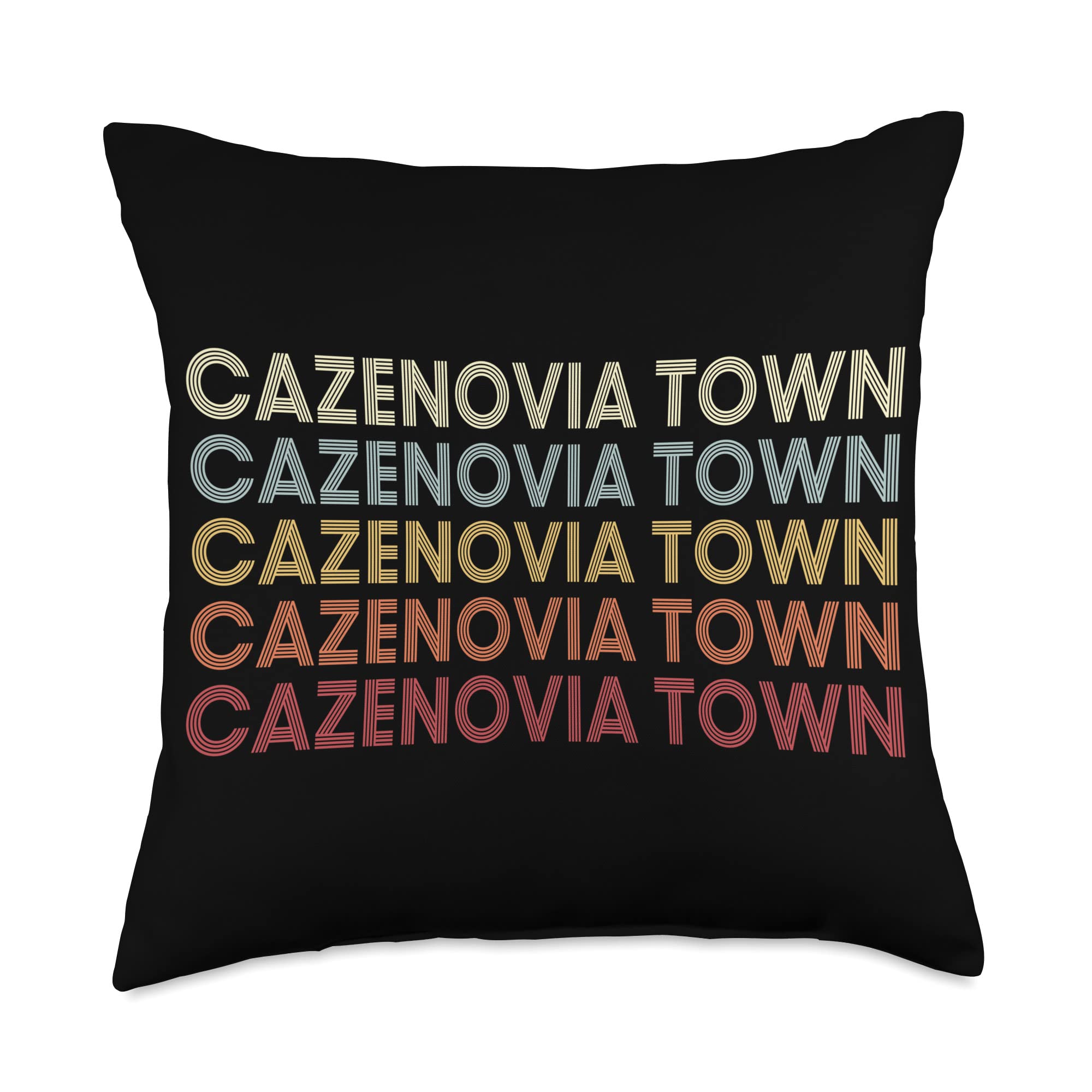 Cazenovia Town New York Cazenovia Town NY Retro Vintage Text Throw Pillow