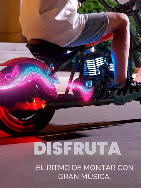 Foto 6 de 7 de HYPERGOGO Motocicleta Eléctrica Niños, Bicicleta eléctrica para niños con luz Ambiental Colorida