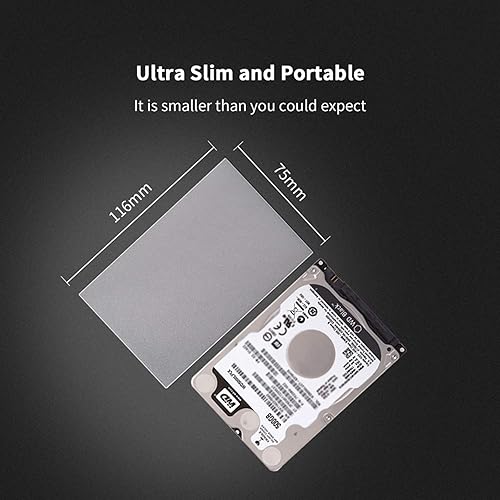 Miniatura 5 de SSK Aluminum 2.5" Hard Drive Enclosure USB C 3.1 Gen 2(6Gbps) to SATA External HDD Case Adapter for 2.5 inch 7 9.5mm SATA III HDD SSD with UASP
