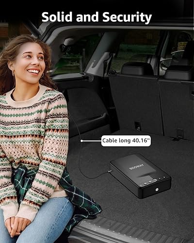 Miniatura 4 de Gun Safe, Small Pistol Safe Biometric Gun Safe for Handgun, Portable Fingerprint Quick Access Gun Lock Box for Car Travel Nightstand Bedside