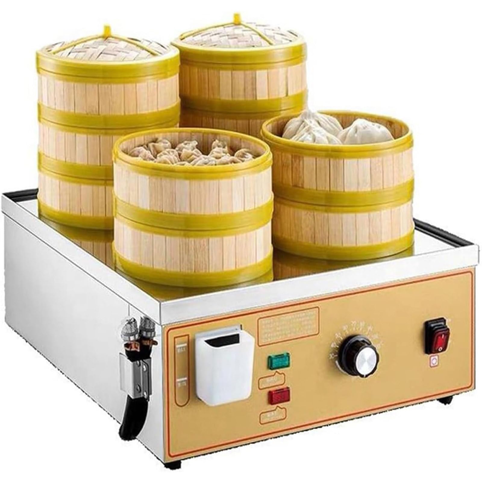 Macchina per panini al Vapore Commerciale, 2/4/6 Fori Vaporiera elettrica, Dimensioni della vaporiera 13-20 cm,vaporiera elettrica per ristoranti a Buffet Domestici,Four-Hole