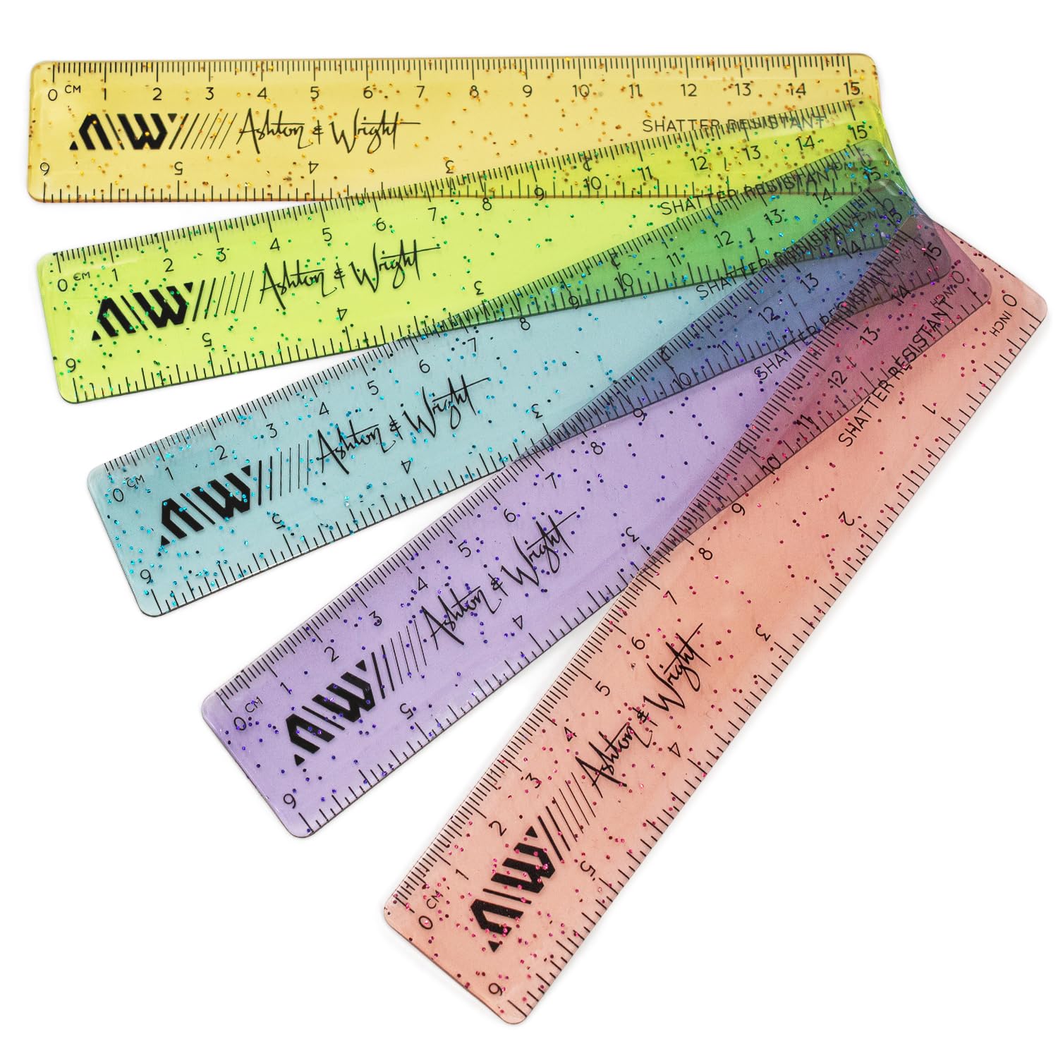 8 Pack Assorted Color Rulers Ruler 6 Inch - Clear Rulers - Assorted ...
