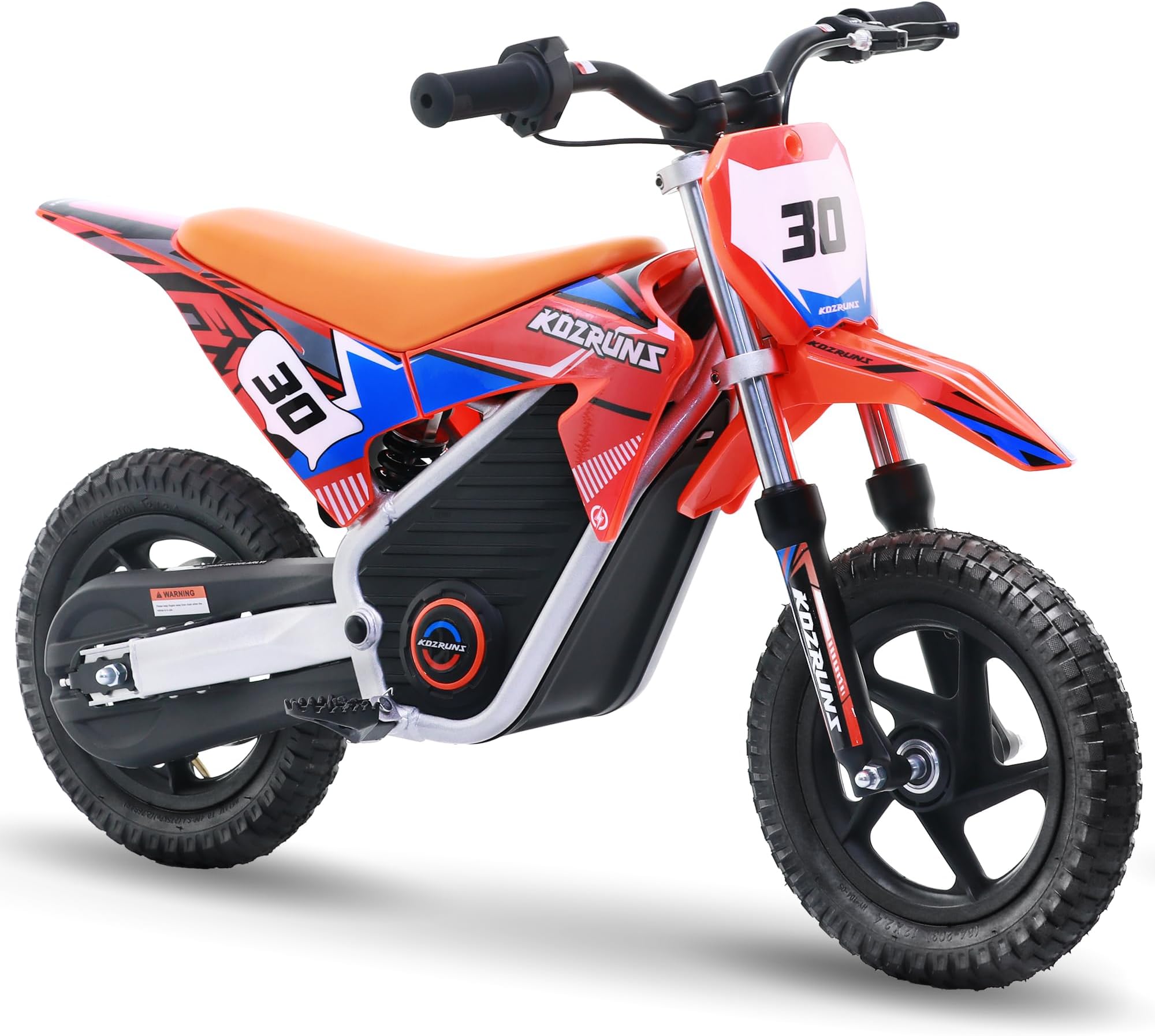 AIII 36V Electric Dirt Bike for Kids 3-8, High Performance 250W Racing Grade Motorcycle, Up to 15.5MPH, 3 Speed Settings, 12-Inch Off-Road Tires, Rear Disc Brakes & Advanced Shock Absorption, Orange