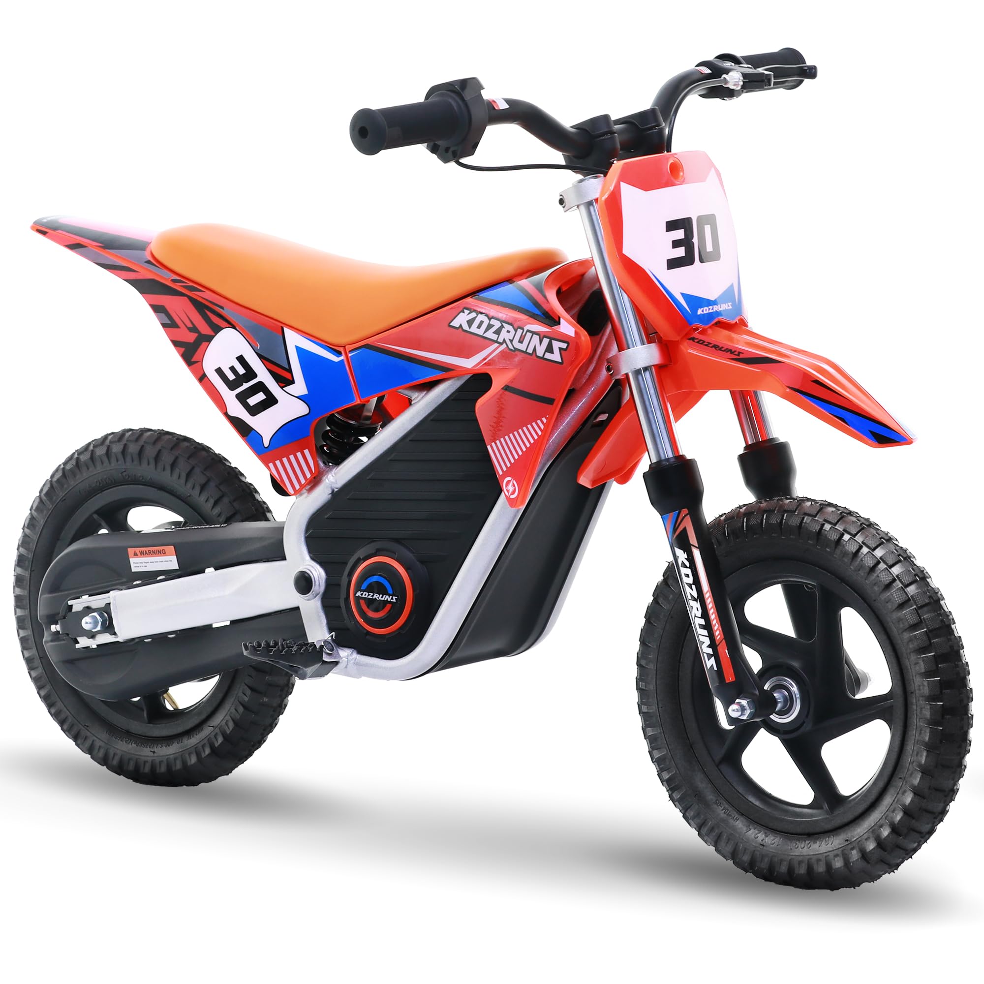 AIII 36V Electric Dirt Bike for Kids 3-8, High Performance 250W Racing Grade Motorcycle, Up to 15.5MPH, 3 Speed Settings, 12-Inch Off-Road Tires, Rear Disc Brakes & Advanced Shock Absorption, Orange
