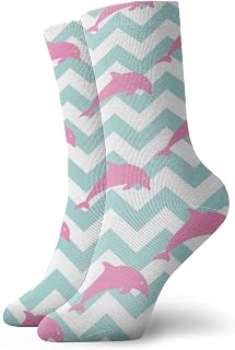 IUBBKI Hiking Socks Jumping Dolphins Womens Sock Casual Crew Socks Cushion Running Sock