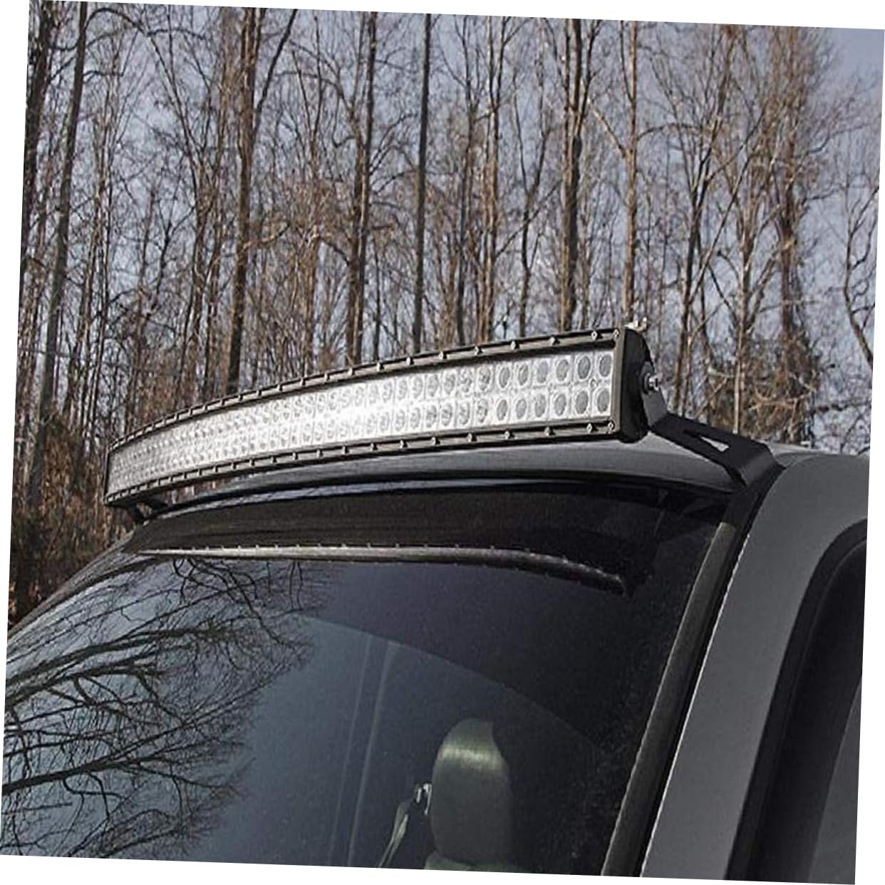 Hemobllo Support De Fixation Fer Pour Lampe Led De Toit 50 Pouces, Kit Support Solide Pour Éclairage Automobile, Montage Pare-brise Hiver, Accessoires Véhicules Utilitaires Et 4x4