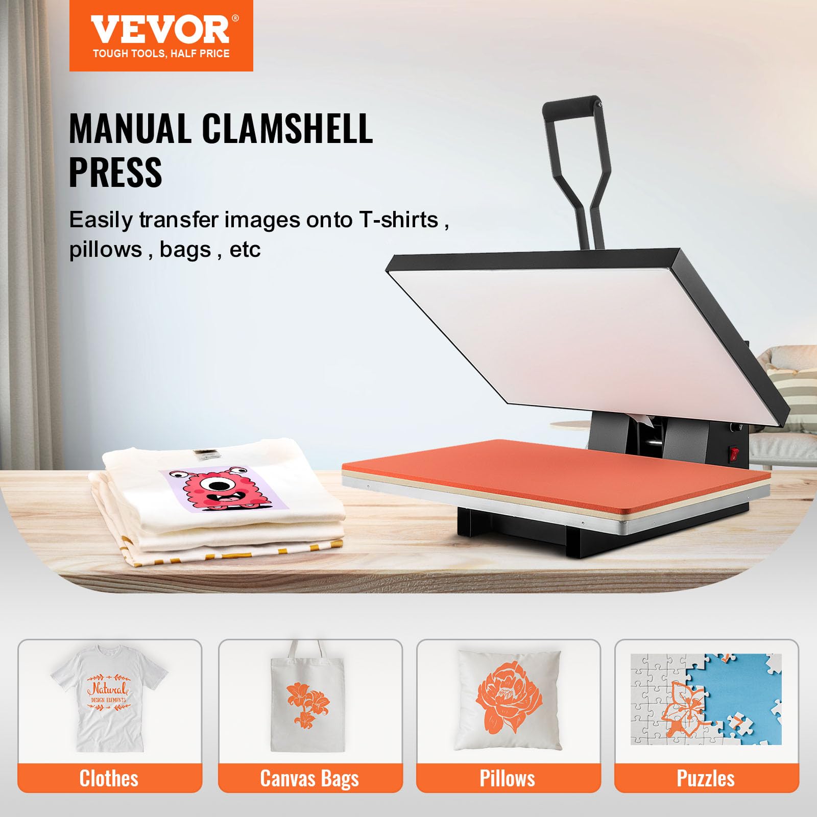 Heat Press 16x24, 1700W Power Heat Press Machine, Fast