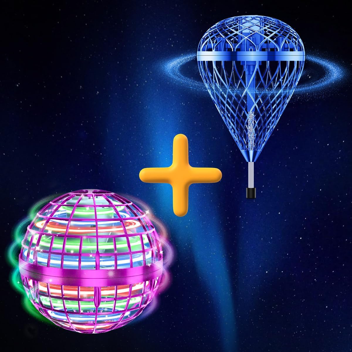 1 Pack Pink Flying Orb Ball, 1 Pack Blue Flying Bouncing Ball Toy, 2025 Cool Stuff Christmas Birthday Toy Gift, for Kids Age 6 7 8 9 10