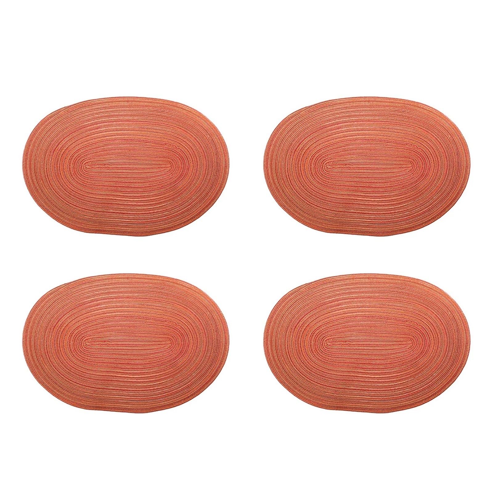 Sets de table orange de cuisine lavables pour des repas conviviaux en famille