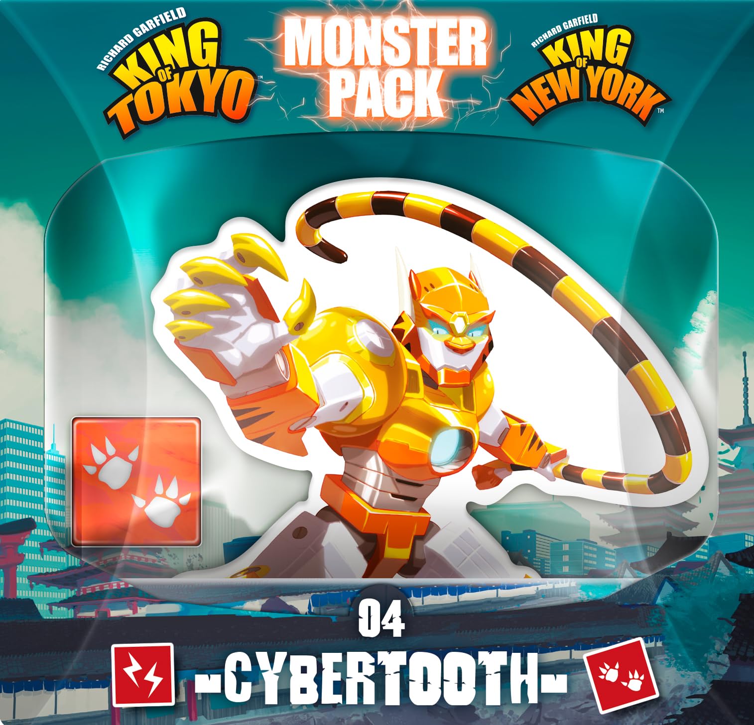 IELLO | King of Tokyo: Cybertooth Monster Pack | Board Game Expansion | 2-6 Players | Aged 8+ | 30 Minutes Playtime