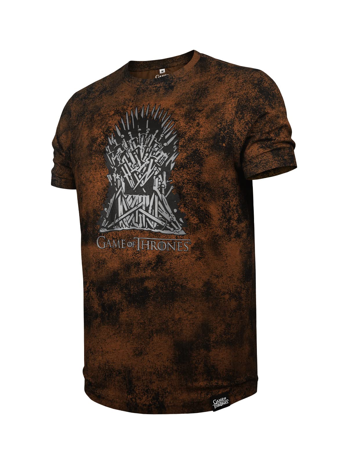 Shop The ArenaGame of Thrones: The Iron Throne 3D Print T-Shirt (Grunge Tobacco)