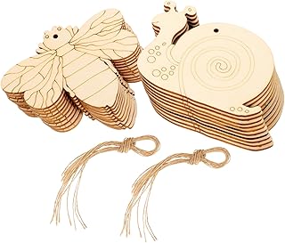 20pcs Unpainted Wooden Insect Cutouts DIY Craft Shapes for Creativity Smooth Blank Surfaces for Painting and Decorating Lightweight Natural Wood for Party and Home Decorations