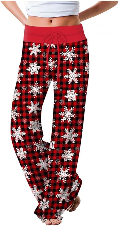 Classic Christmas Plaid Pants for Women 