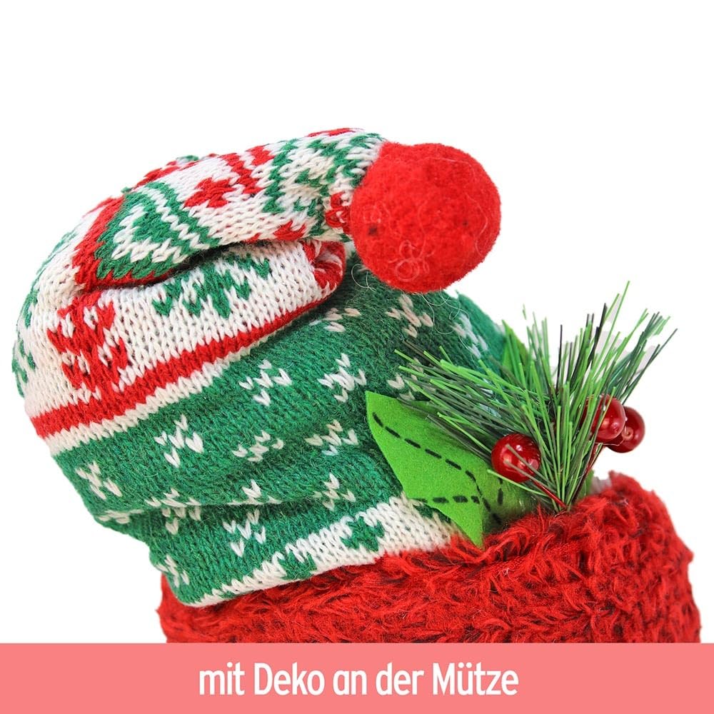 BEMIRO Deko Schneemann mit baumelnden Beinen - ca. 75 cm