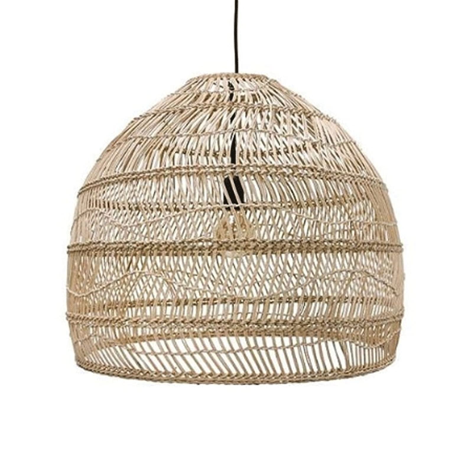 SXECAEPS Hand-Woven Rattan Chandeliers, Zen Tea Room, Restaurant, Bar and Bed Breakfast, Chinese Garden Tatami Creative Lamps, Pure Natural Retro Chandeliers Bamboo Chandelier Interesting