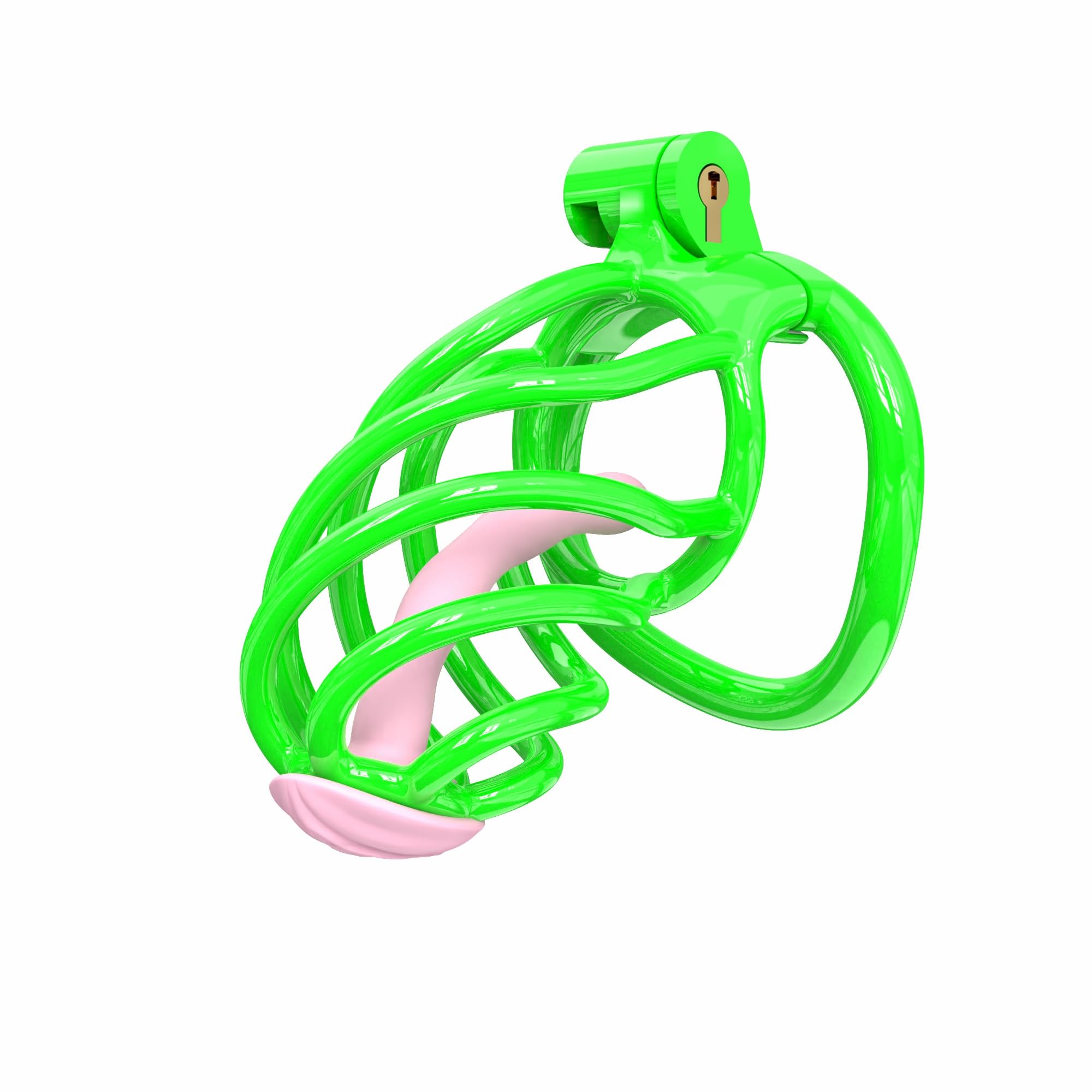 Spiral Chastity Device Yithuet Cobra 6 Resin Cock Cage, Green: Medium Medium Green