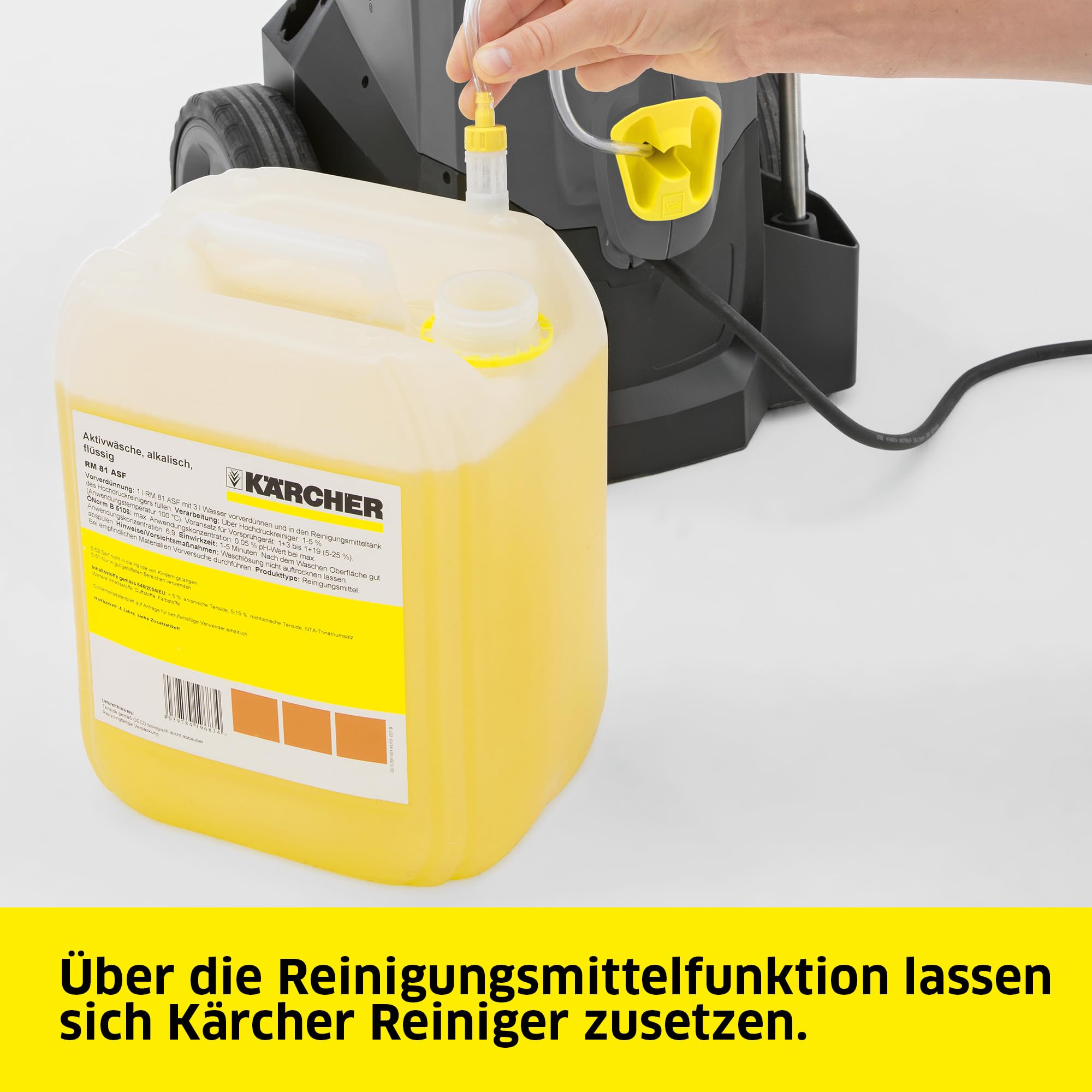 Kärcher Professional Kaltwasser-Hochdruckreiniger HD 5/15 C Plus + FR Classic, Druck max. 200 bar, Fördermenge: 500 l/h, Gewicht: 27,8 kg, Schlauch:10 m, HD-Pistole, Dreckfräser, inkl. Flächenreiniger