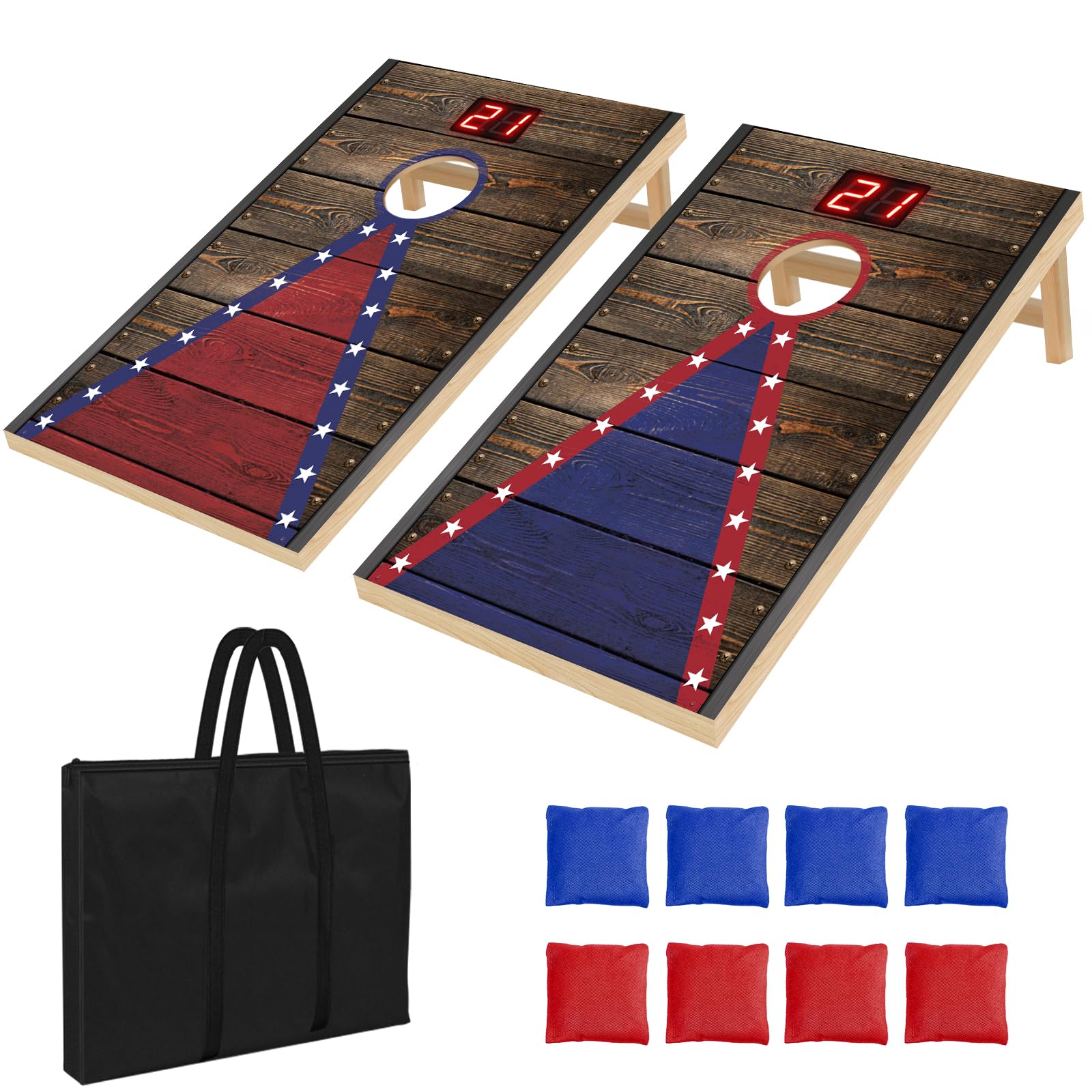 Amazon.com: 2x1ft Electronic Cornhole Board Set - Automatic