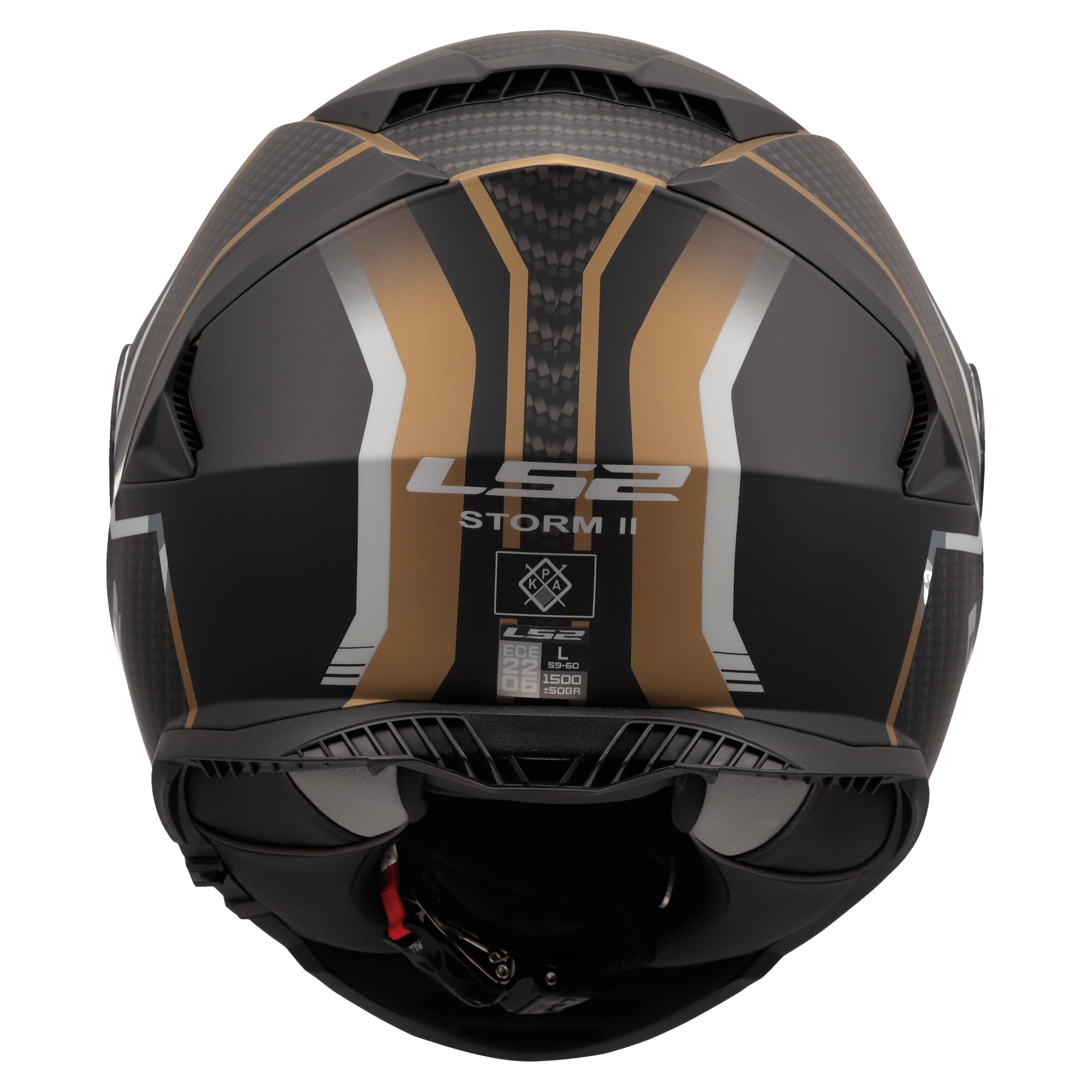 LS2, Casque Moto Intégral Storm II Tracker Black Gold, 3XL