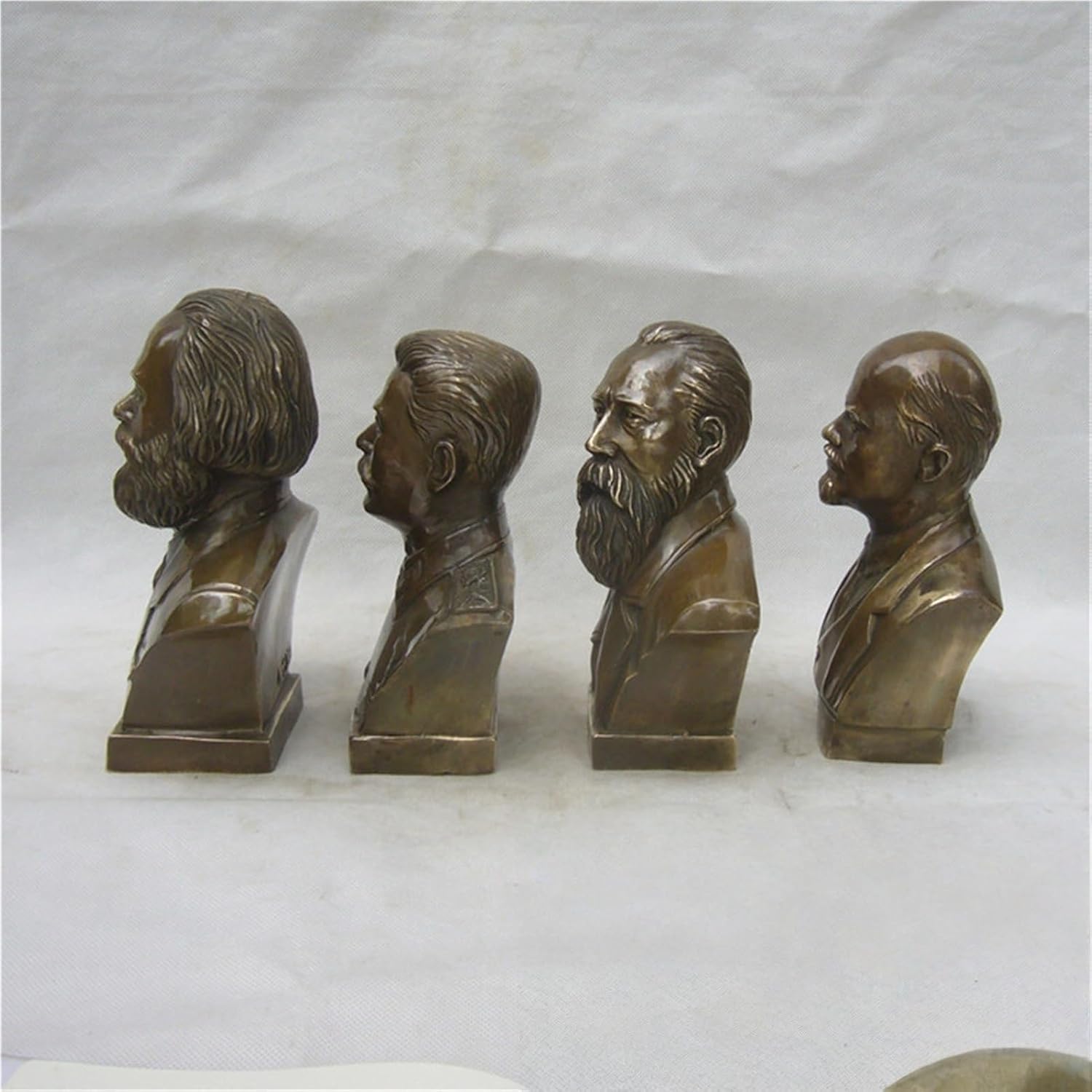 Brass Statue Pure copper bust sculptures of the four great men Marx, Engels, Lenin and Stalin, historical figures, bronze sculpture study collection(Asetoffourgreatmen)
