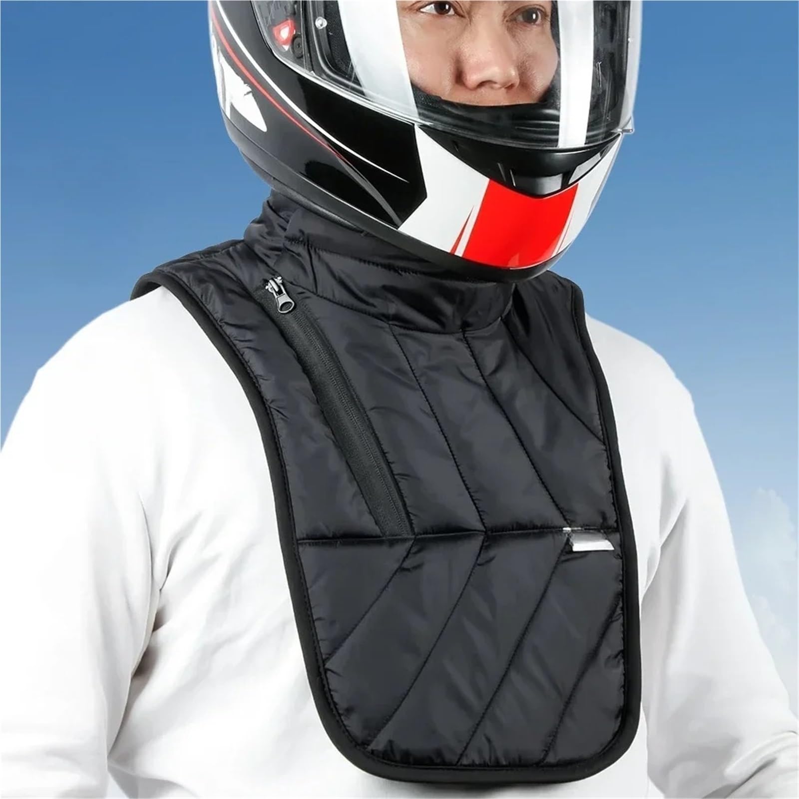 Scaldacollo Motociclista Rider Petto Protezione per Il Collo Scaldavento Antivento Sciarpa Bavaglini Collare Termico Invernale per Moto sottocasco