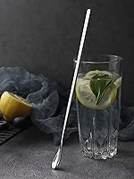 Vista 7 de Palitos de cóctel de acero inoxidable con mango largo de 6 piezas para bebidas de café y té