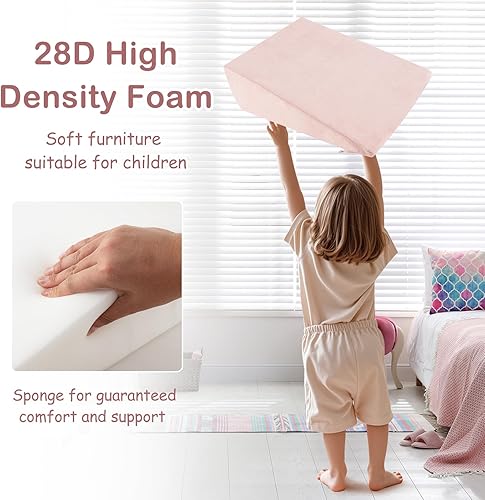 Miniatura 4 de INFANS Juguetes de escalada para niños pequeños, bloques de escalada de espuma y pozo de pelotas para bebé, juego de estructura de actividad de 5