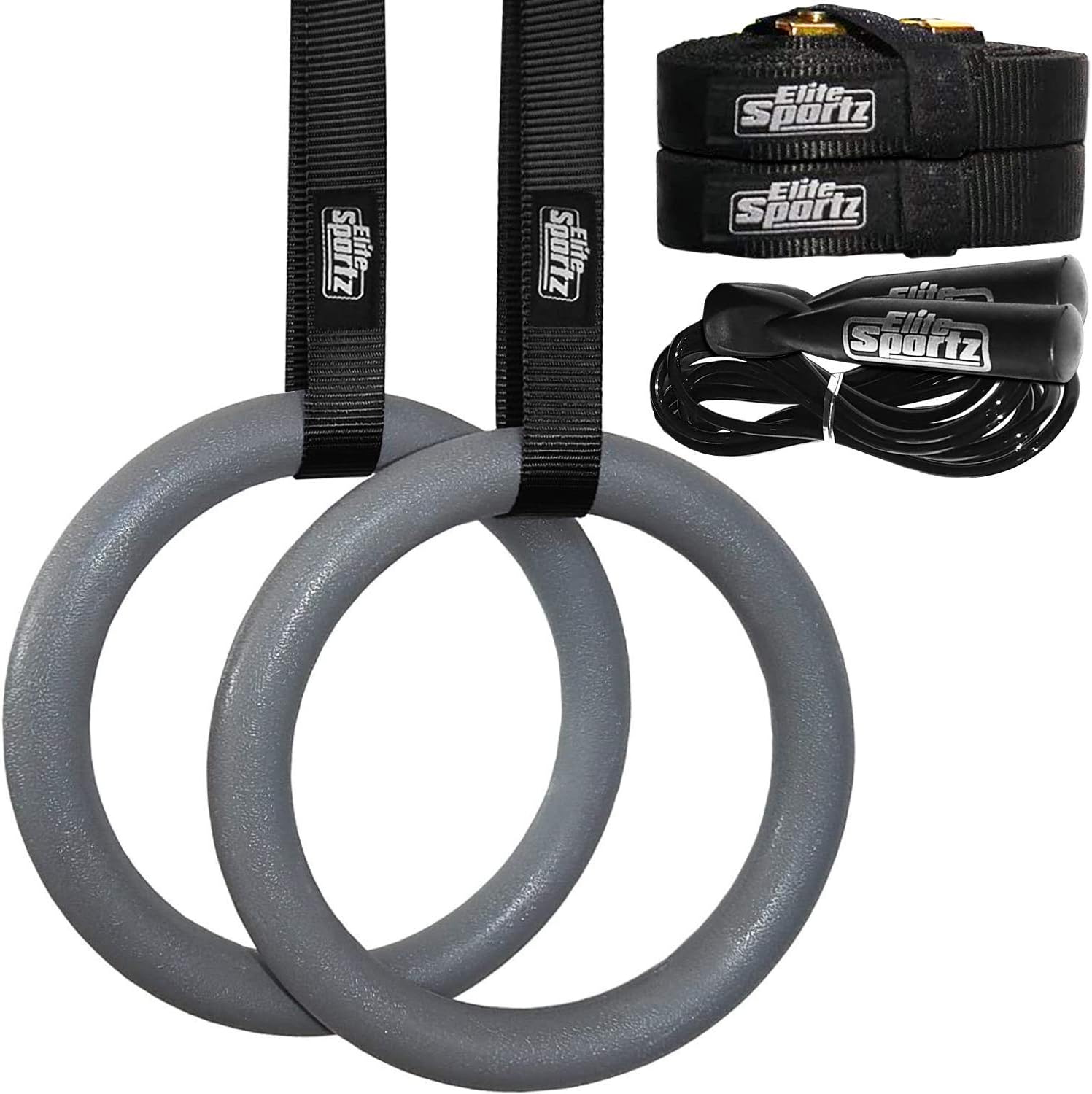 Anillas de gimnasia Elite Sportz - Set de 2 anillas antideslizantes miniatura 1